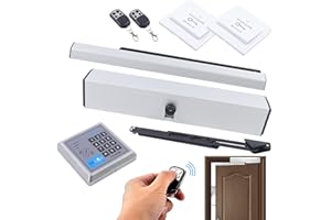 FXEIPOL Automatic Swing Door Opener Closer, 110-220V Automatic Sliding Door Opener, Residential/Commercial Electric Swing Gate with 2 Remote Controllers, Electric Automatic Swing Door Opener for Hotel