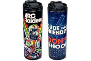 ARC Raiders Inspired 20oz Isothermic Tumbler with Double-Sip Lid – Don't Shoot Edition – Features Anvil Weapon Blueprint – Un