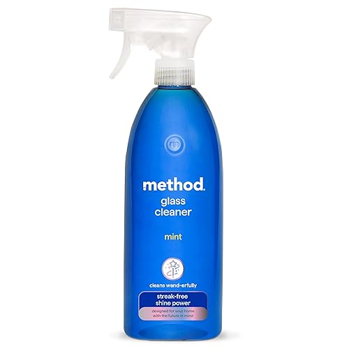 Method Glass Cleaner Spray, Window And Stainless Steel Glass Spray, Fresh And Vibrant Mint Scent Fragrance, Pack of 1, 828 ml