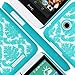 Style4U HTC 510 Case, HTC Desire 510 [Teal] Flower Damask Design Slim Fit Case Cover with 1 Stylus and 1 HD Clear Screen Protector [Teal]