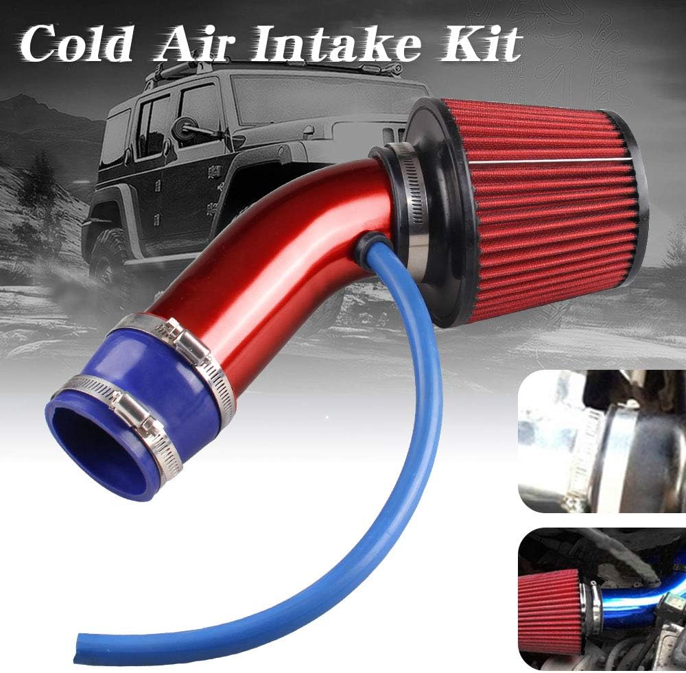 thumbnail image 2 of Universal Cold Air Intake Pipe Kit, 3 Inch 76mm Car Universal Aluminum Air Intake Induction Pipe Filter Hose Tube Kit(red), Air Intake - Canada 2 of 11