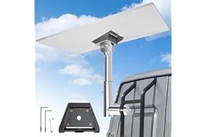 YBERVONT Starlink Gen 3 Mount for RV Ladder, Starlink Mounting Kit Gen 3 with 0-30° Adjustable Starlink Gen 3 Pipe Adapter, Camper Roof Railing Mount for Starlink, Installation Range 0.87-1.25"
