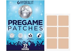 Hydralit Happy Hour Hangover Patches Party Aid Hydration Drinking Relief Alcohol Recovery Patch Long-Lasting Natural Formula 