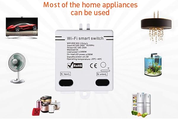 Smart WiFi Switch Mdulo Universal Bricolaje Control Remoto Inalmbrico Elctrico Electrodomsticos Compatibles La Solucin AutomatizacinHogar Funciona Alexa Google Home IFTTT Paquete de 4 SPDYCESS