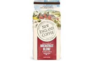 New England Coffee Breakfast Blend Medium Roast Ground Coffee, 12oz Bag (Pack of 1)