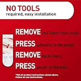 Command Poster Strips Damage Free Hanging Adhesive 12 White Removable view 6