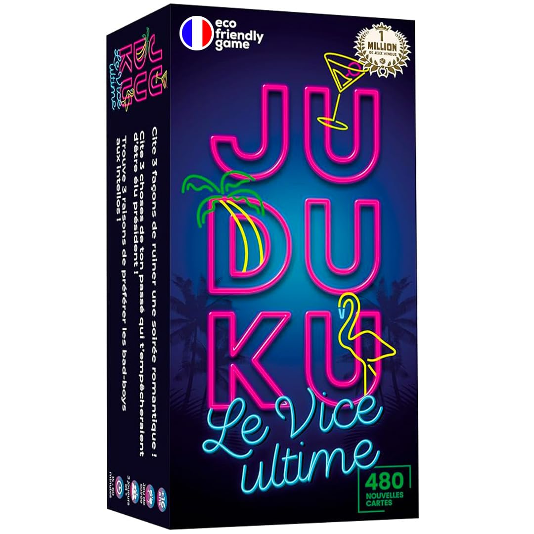 Juduku – The Vice Ultimate – Board Games for Apéro & Evenings – Limited Edition – 480 Cards Made in France