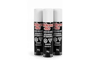 Kleen-Flo Lock De-Icer, High Performance Anti-Freeze Spray, 18g, Fast Action for Cars, Doors, Trunks (3)
