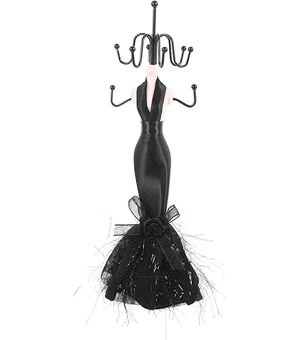 metal dress form jewelry holder VTG Black Metal Wire Dress Form Mannequin Jewelry Stand Holder Display 17in Tall