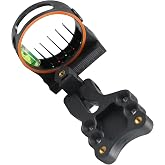 Composite Bow 5-pin Bow Sight Reversible Installation, Adjustable Bow Sight | Com019 "Horizontal Fiber Optic Pin Bubble Level Easy to Install Universal Sight for Composite Bow 