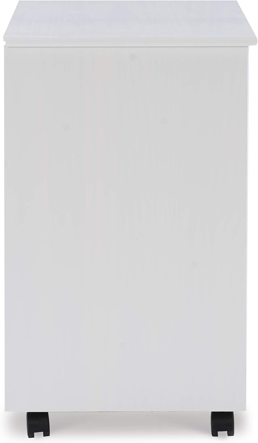 Linon Home Decor Products Corinne Six Drawer Wide, White Wash Rolling Cart: Furniture & Decor
