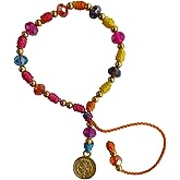 Multi Colored Thread with Cristal Beads Saint Benedict Bracelet Pulsera De San Benito