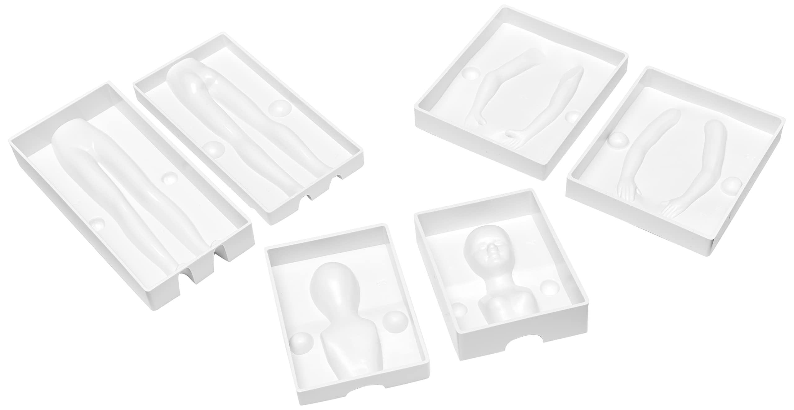 PME People Mould - Lady, Set of 6 Pieces, White, 15 x 3.5 x 16 cm