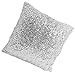 Stylish Comfy Solid Color Sequins Cushion Cover Throw Pillow Case Cafe Decor (Silver-1)