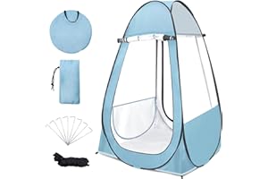 SANHESHUN Pop Up Tent, Clear Outdoor Tents Sports Fishing, Rainproof and Windproof Beach Camping, Lightweight and Sturdy, Easy Set Up, UPF 50+ Portable Folding 39" x 64"