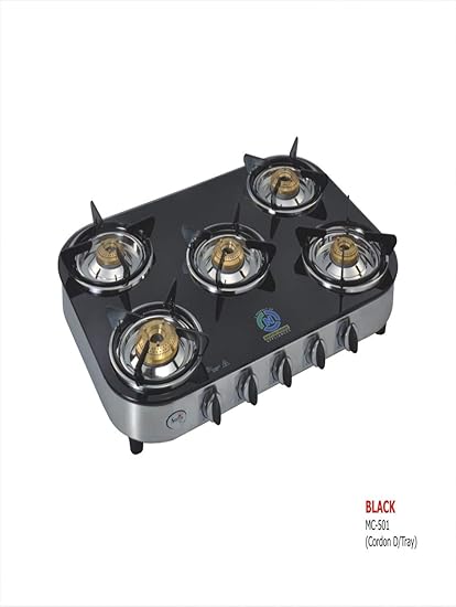 Buy Surya Safe 5 Burner Glass Cooktop Black Cordon Online At Low