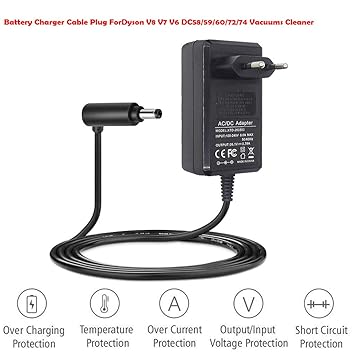 Ersatz-Ladegerät Netzteil/Ladekabel/Netzteil Ladegerät AC Adapter für Dyson V8 V7 V6 DC58 DC59 DC61 DC62 SV03 SV04 SV05 SV06 