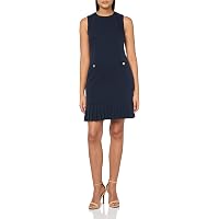sachin and babi light blue dress Tommy Hilfiger Short Sleeve Scuba Crepe Contrast Trim Dress