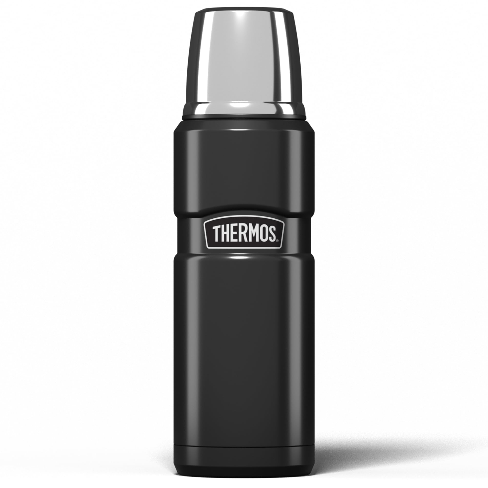 Thermos Stainless King 470ml Multi-Purpose Thermos Flask - Original-Style Flask can be used as Travel Mug or Insulated Water Bottle for Daily Commute & Weekend Adventures – Gun Metal