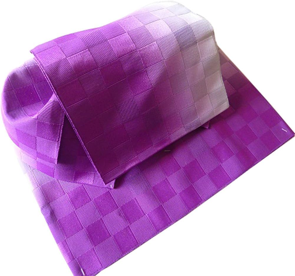 Japanese Yukata Pre-tied Obi Belt Lattice Purple