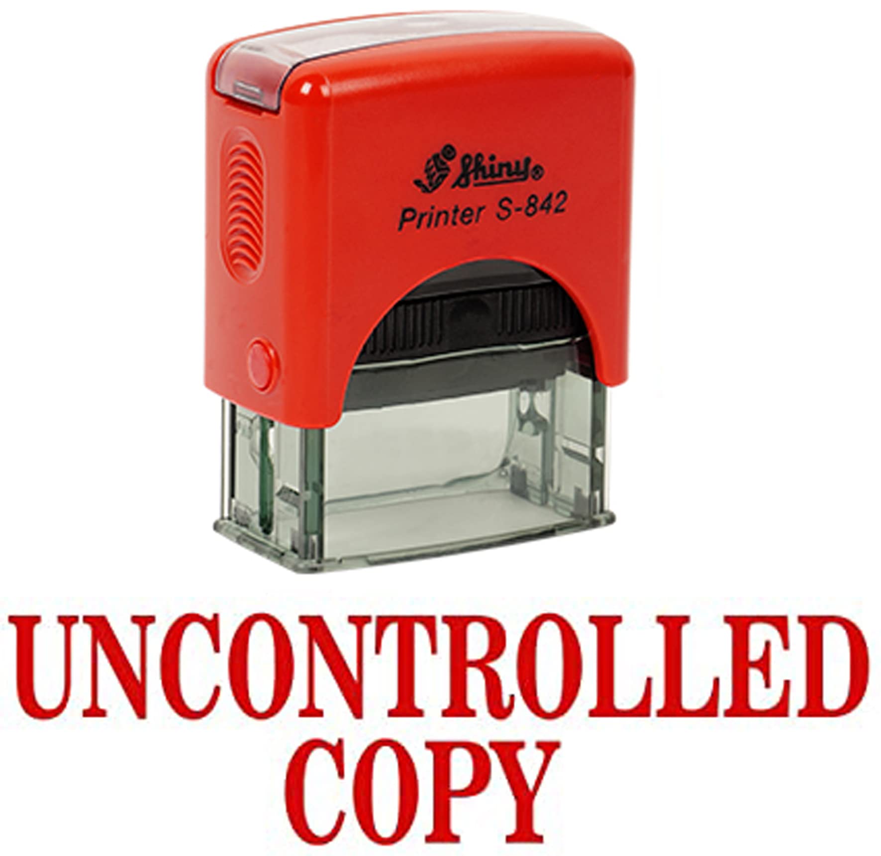 UNCONTROLLED Copy Self Inking Rubber Stamp Custom Shiny Office Stationary Stamp