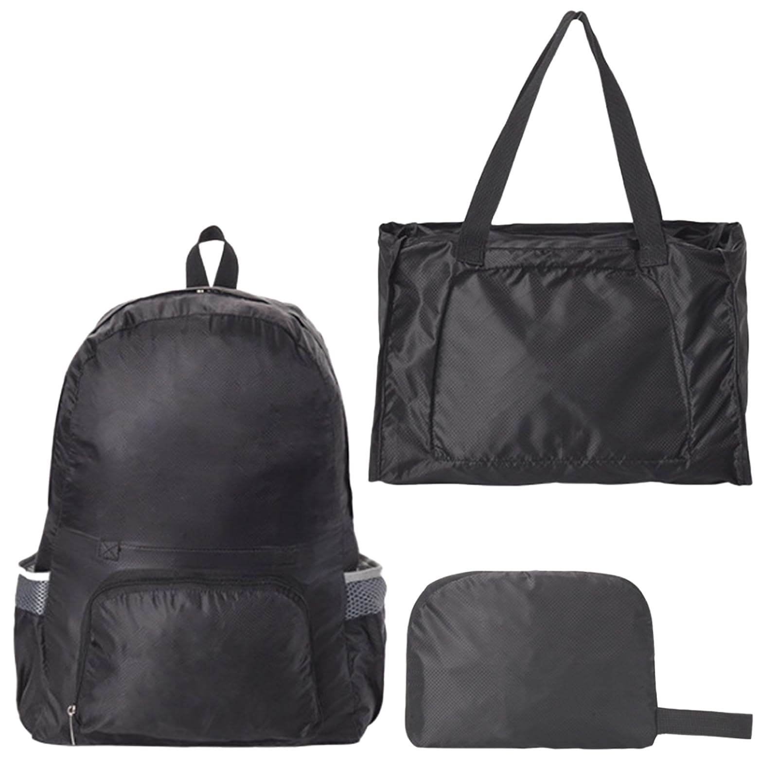 RANYAKE Ultra Lightweight Foldable Backpack,Water Resistant Hiking Backpack,Polyester Backpack,Black Lightweight Backpack,Multifunctional Backpack for Women Men Kids,for Camping,Traveling,Cycling