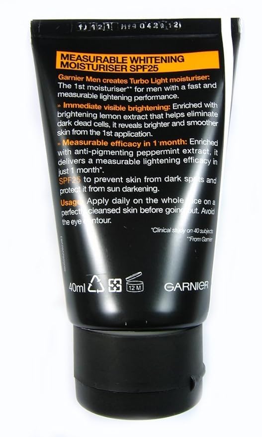 garnier men's turbolight measurable whitening moisturizer