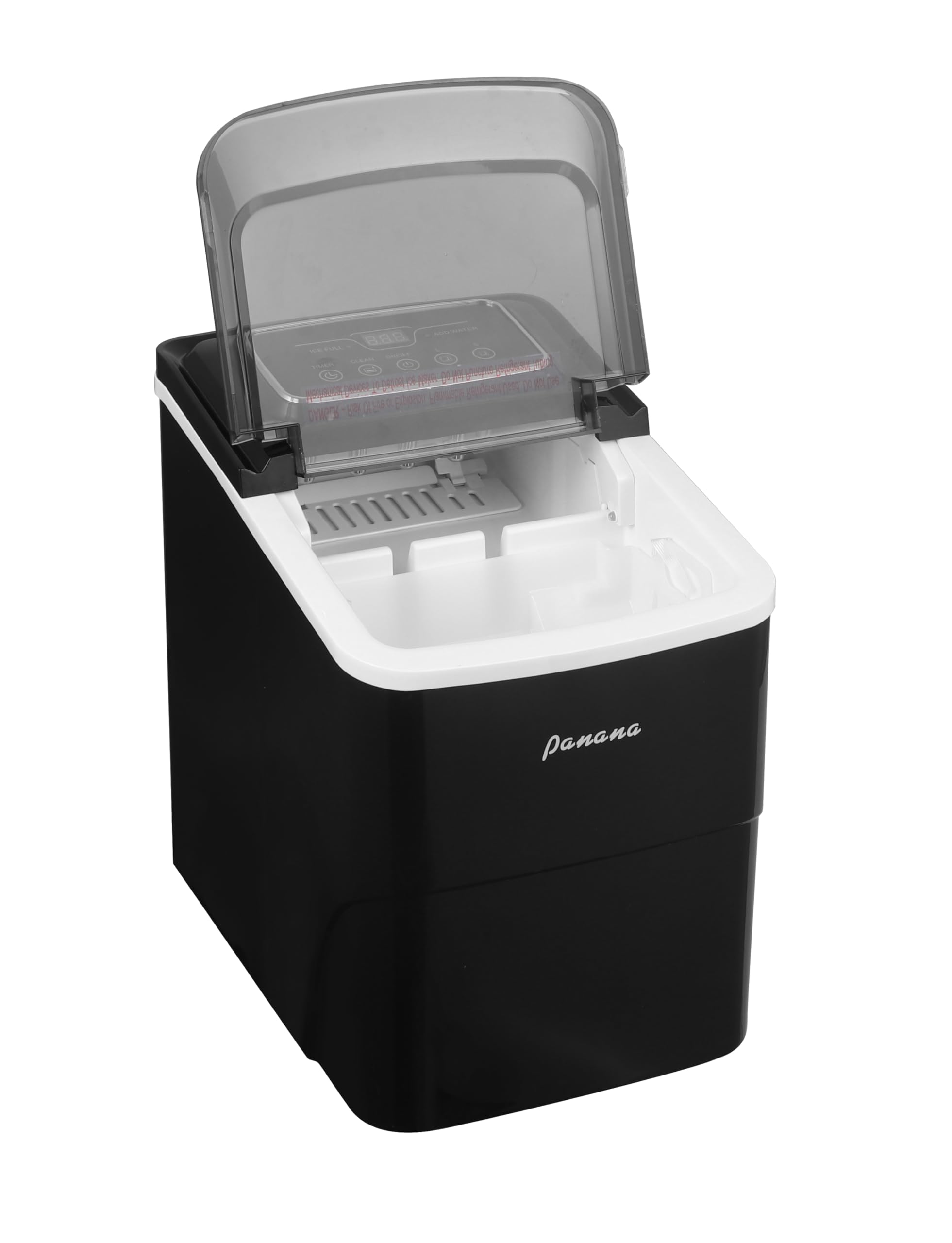 Panana Smart Countertop Ice Makers,Automatic Clean,Portable Ice Maker 9 Cubes Ready in 7-10min,26lbs/24H,for Home Kitchen Party Camping,Black