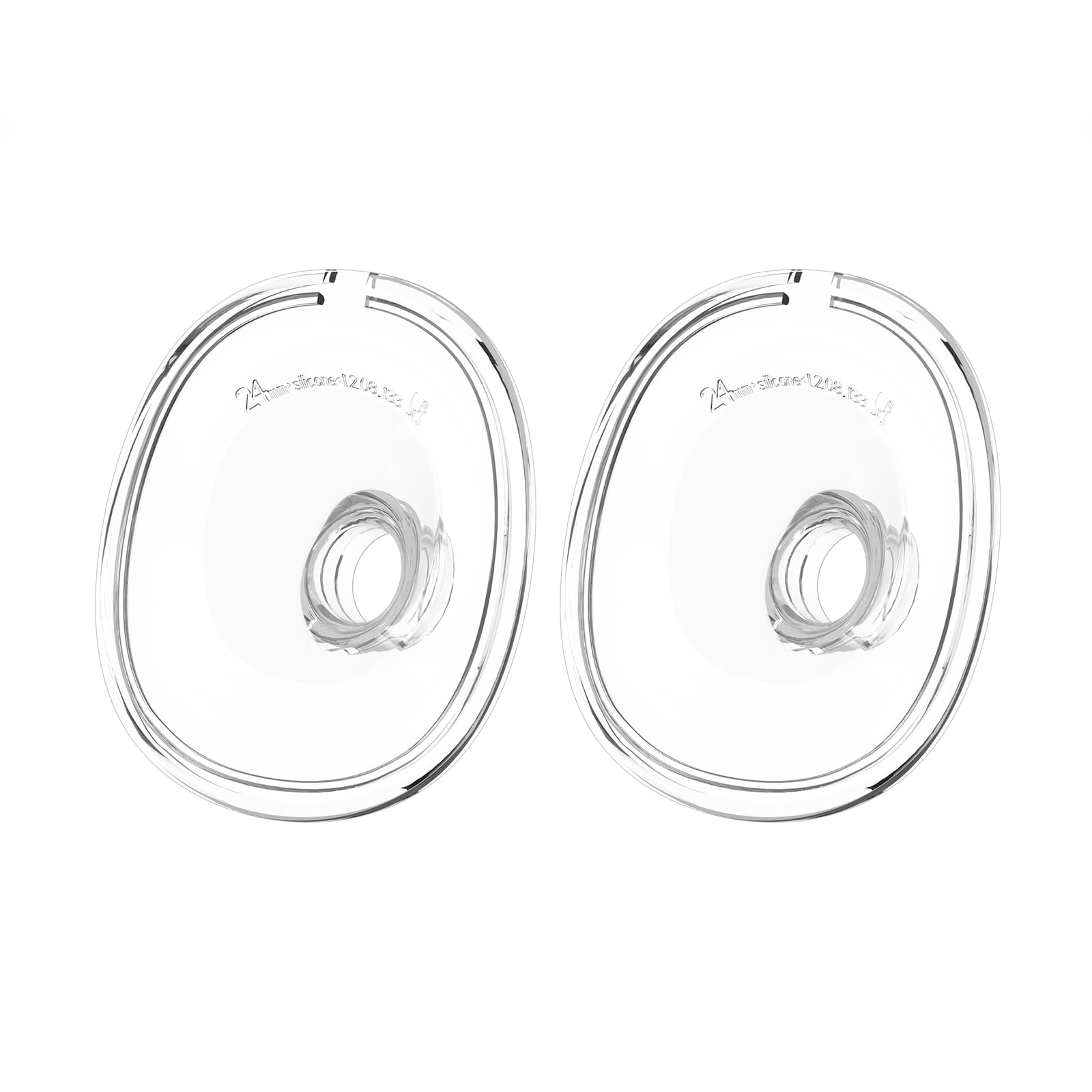 Breast Pump Parts Flange Shield 24mm Replacement Accessories Portable Compatible with Lansinoh NCVI Nuliie NICEGREEN Life S32, 2 Pcs