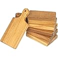 Mini Charcuterie Boards Accessories Acacia Wood Decorative Cutting Board with Handle Party Favors Engraving Blanks Gift Set (Acacia Wood, 5.9x2.75)