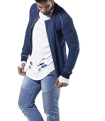 mens denim bomber