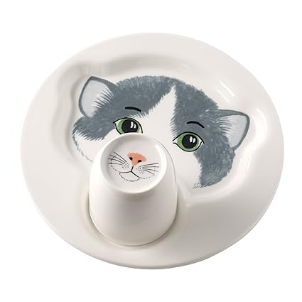 Villeroy & Boch Animal Friends Juego de Mesa Infantil con Motivos de Gato, 2 Piezas