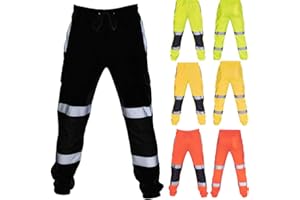 Reflective High Vis Pants Men Women - Waterproof Safety Rain Trouses for Fishing Motorcycle Cycling Farming Hiking Works