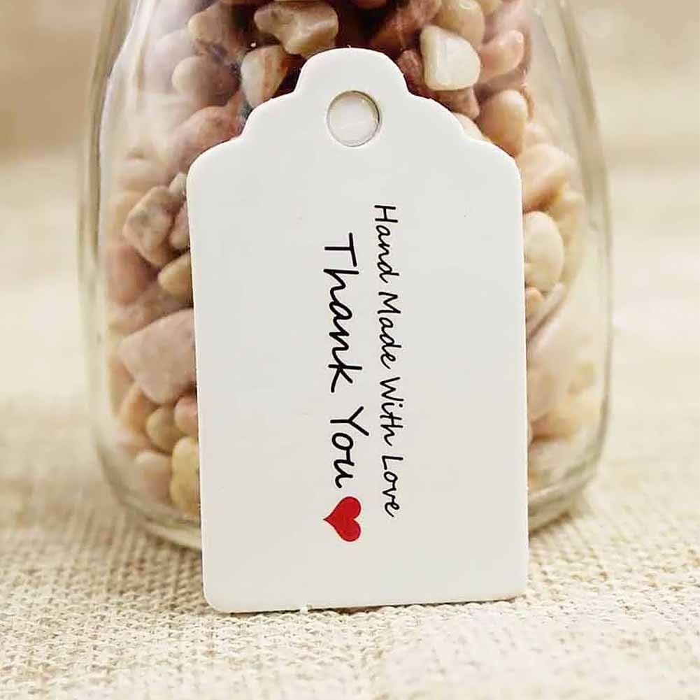 Paper Tags Gift Hang Tags with String 200pcs White: Health & Personal Care