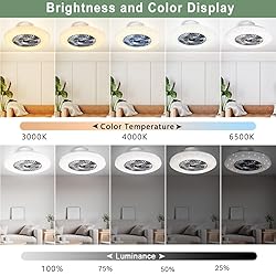 DLLT LED Remote Ceiling Fan with Light Kit-40W