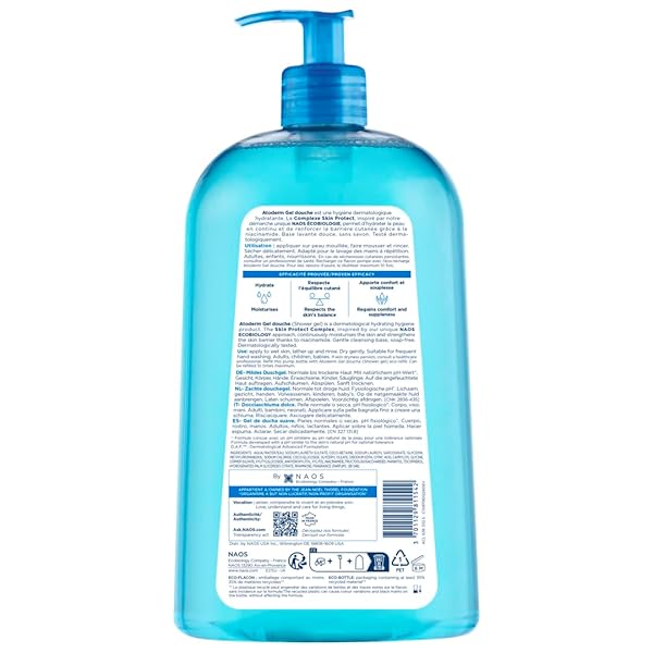 BIODERMA – ATODERM HYDRATING SHOWER GEL BODY WASH – MOISTURIZING FACE AND BODY CLEANSER FOR NORMAL TO DEHYDRATED SENSITIVE SKIN