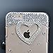 IC ICLOVER for Phone 6/6s Plus Case, Perfect 3D Crystal Rhinestone Diamond Bling Bumper Skin Case Glitter Hard Case Cover -Heart