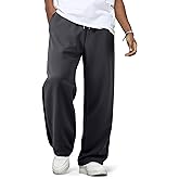 JMIERR Men's Sweatpants Wide Leg Color Block Stripes Tapered Trousers Drawstring Waist Casual Stretch Track Pants
