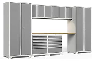 NEWAGE PRODUCTS INC. NewAge Products Pro Series Platinum 8 Piece Set, Garage Cabinets, 51312