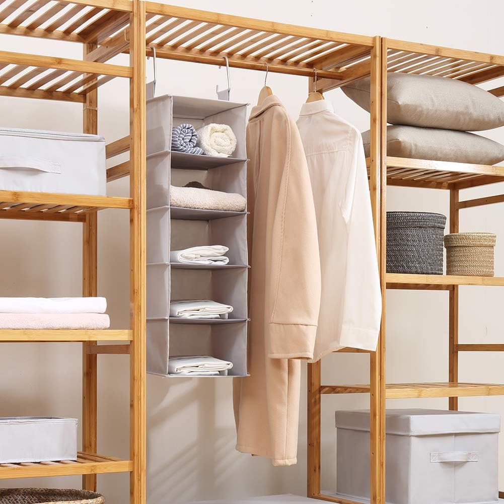 Beige Outry Armario de Almacenamiento para Colgar Organizador de clóset