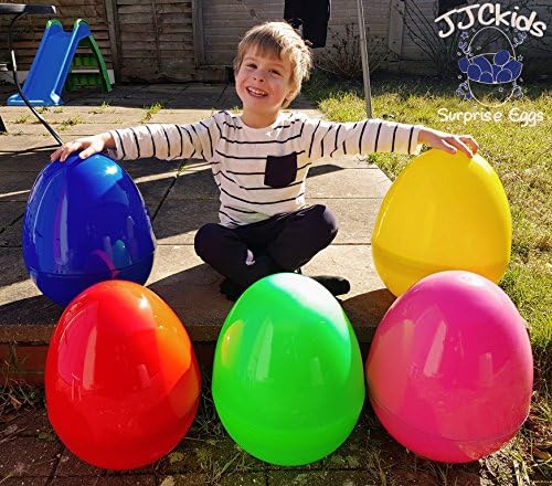 JJCkids Giant Mega Jumbo Plastic Surprise Egg 14'' high Biggest Available Online (Pink)