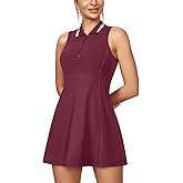 Ewedoos Golf Dresses for Women Athletic Dress with Shorts Underneath and Bra 3 Pockets Tennis Dresses for Workout Active