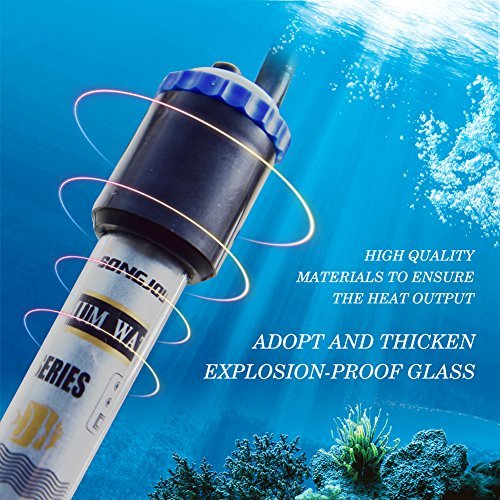 SONGJOY 500W Submersible Aquarium Heater for Tropical Fish with Suction Cup