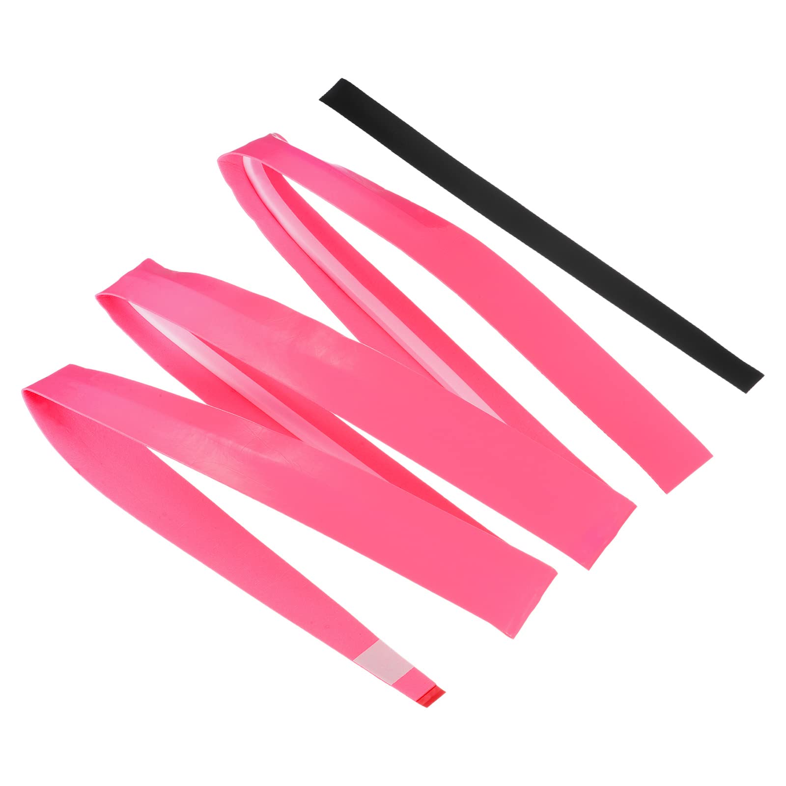 PATIKIL 43.3" Tennis Racket Grip Tape with Damping Ridges, 6 Pack Overgrip Absorbent Stretchy Non-Slip for Badminton Fishing Rod, Pink