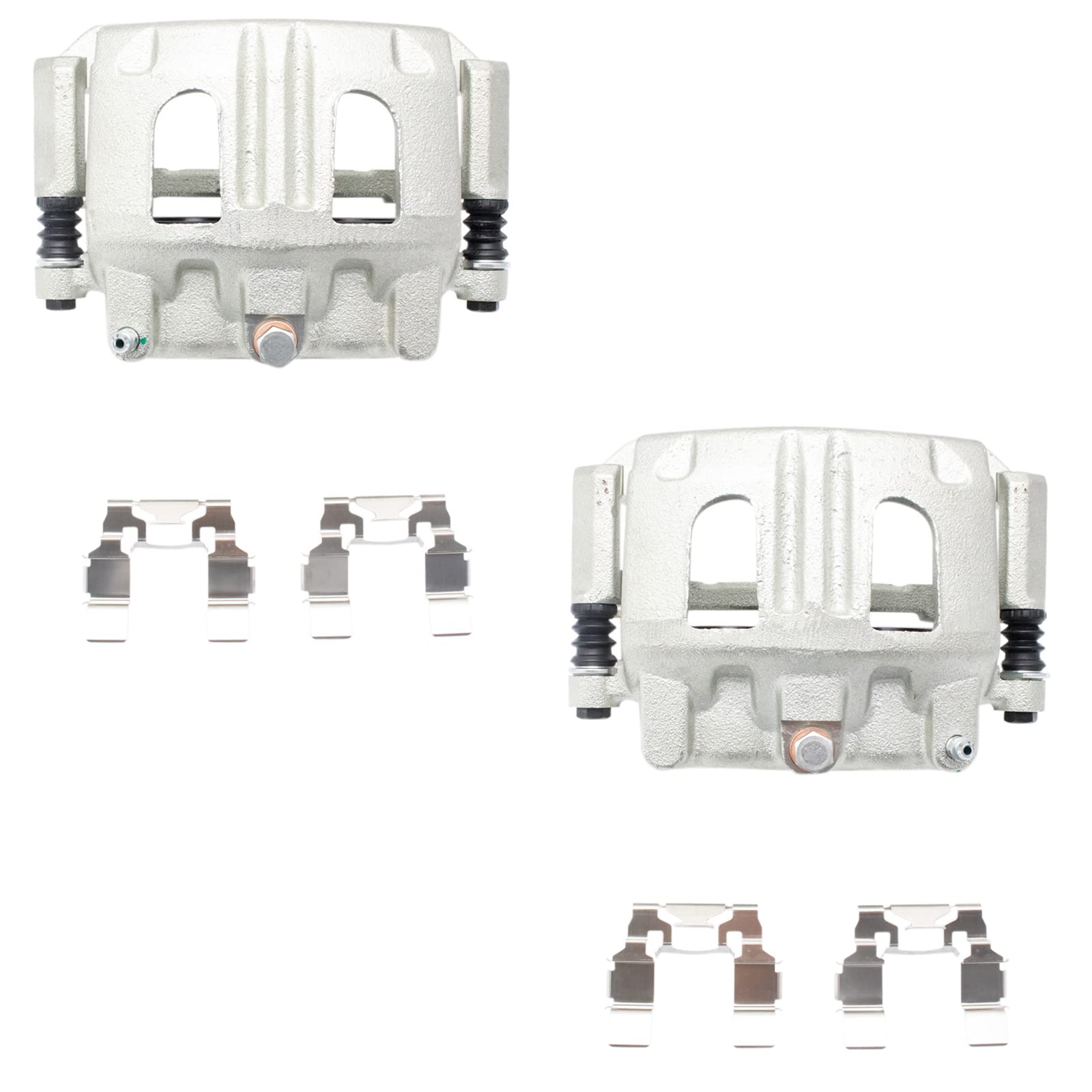 TRQ Front Brake Caliper Set Zinc Coated Brackets Hardware Compatible with 2002-2005 Ford Explorer 2001-2002 Explorer Sport Trac 2003-2011 Ranger 2003-2009 Mazda B4000 2002-2005 Mercury Mountaineer Image