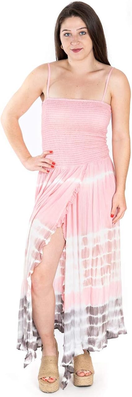 Isla Bonita – Long Summer Dress | Women's Wide Dress – Pink : Amazon.co