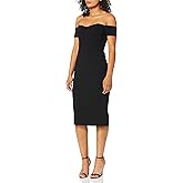 Dress the Population Womens Bailey Off The Shoulder Sweetheart Bodycon Midi Sheath Dress