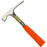 ESTWING Bricklayers/Mason's Hammer, 20 oz Brick Hammer, EO-20BL | Made in USA, Versatile Brick Hammer, Hi-Vis Orange Handle, Built For The Pro, Patented Shock Reduction Grip