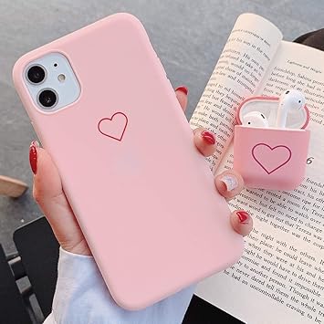 Lapopnut Housse Etui Coque Pour Airpods 2 Et Airpods 1 Case Coque Pour Iphone 11 Pro Max Ecouteur Silicone Matte Antichoc Coque De Protection Pour Apple Airpods 2 1 Rose Amazon Fr High Tech