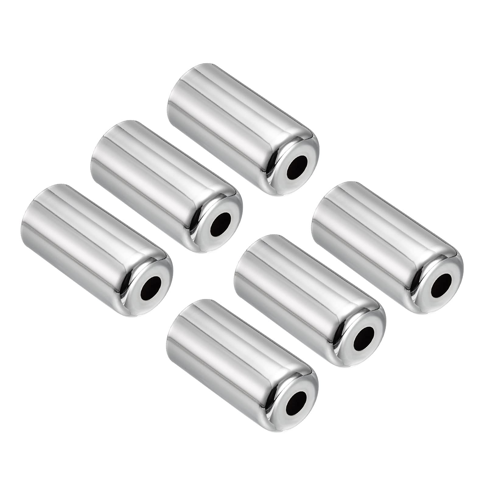 PATIKIL E14 Lamp Socket Cup, 6 Pack Lamp Bases Holder Covers Sleeves Decorative Lighting Accessories for Chandelier Wall Ceiling Light Silver Tone